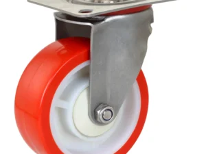 Red PU Heavy Duty Swivel Castor Wheels
