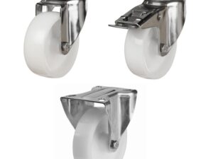 White Nylon Heavy Duty Castor Wheels