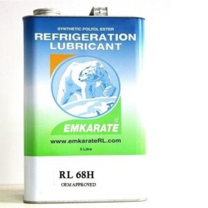 Emkarate RL 68H POE refrigeration oil supplied by Pamon Ventures Ltd for reliable compressor lubrication.
