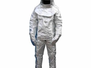 Complete aluminized heat-resistant suit with helmet and boots supplied by Pamon Ventures Ltd.