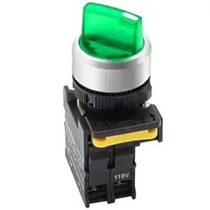 2 WAY SHORT HANDLE ROTARY SWITCH GREEN ILLUMINATED supplied by PAMON VENTURES LTD in Kenya