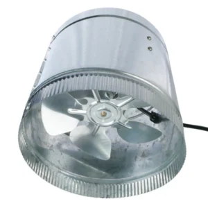 Metallic Inline Duct Fans(200mm) supplied by Pamon Ventures Ltd for efficient residential, commercial, and industrial ventilation.