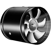 Metallic Inline Duct Fans(150mm) supplied by Pamon Ventures Ltd for efficient residential, commercial, and industrial ventilation.