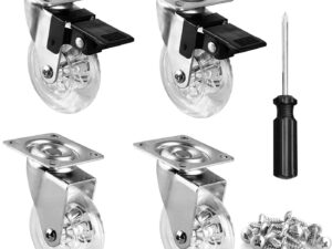 Transparent Rubber trolley Castor Wheels