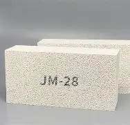 : JM 28 insulating fire brick installed inside high-temperature industrial furnace lining.