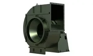Boiler blower fan used for supplying air in industrial combustion systems.