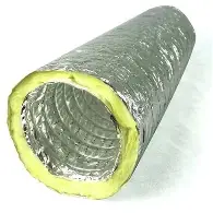 12 inch insulated flexible duct used in HVAC ventilation and air distribution systems.