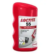Loctite 55 thread sealing cord used for sealing pipe connections.